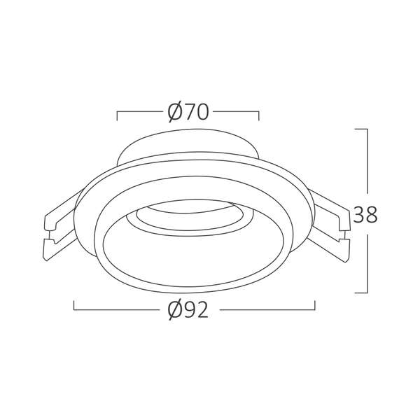 Rozetna ALFA E okrugla crno bela - Slika 3