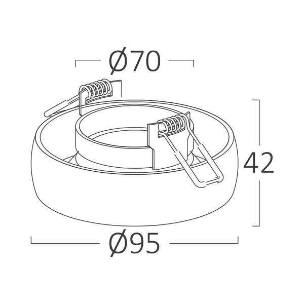Rozetna ALFA okrugla crna - Slika 5