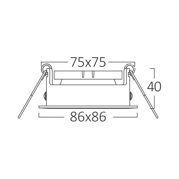 Rozetna CF kvadratna bela - Slika 5