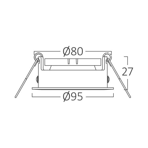 Rozetna E okrugla bela - Slika 5