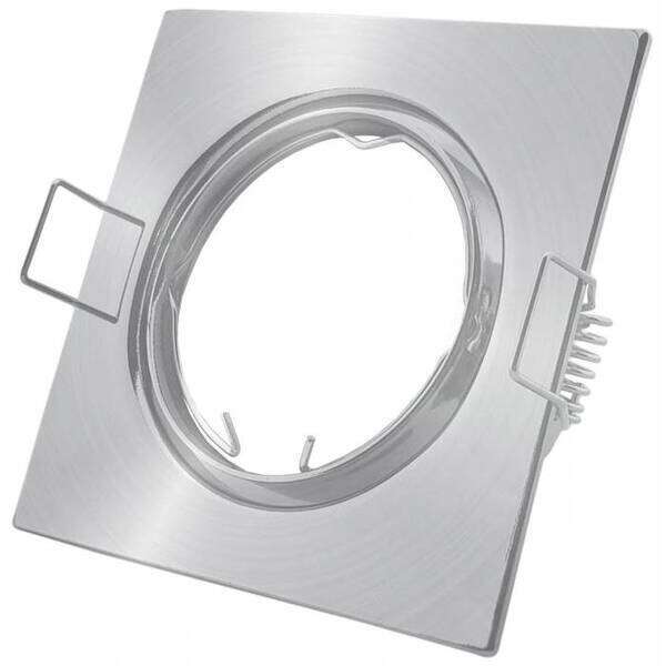 Rozetna GU10 kvadrat pokretna saten-nikl - Slika 1