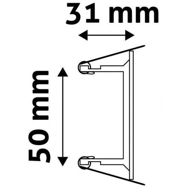 Rozetna GU10 kvadrat saten-nikl - Slika 3