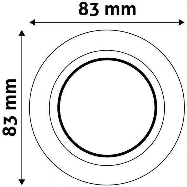 Rozetna GU10 pokretna convex bela - Slika 2