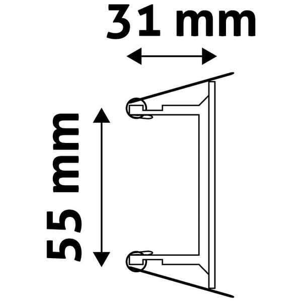 Rozetna GU10 saten-nikl - Slika 3