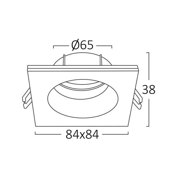 Rozetna IP kvadratna crna - Slika 5
