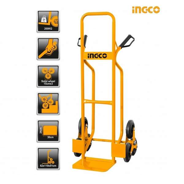 Ručna transportna kolica nosivosti 200kg Ingco - Slika 3