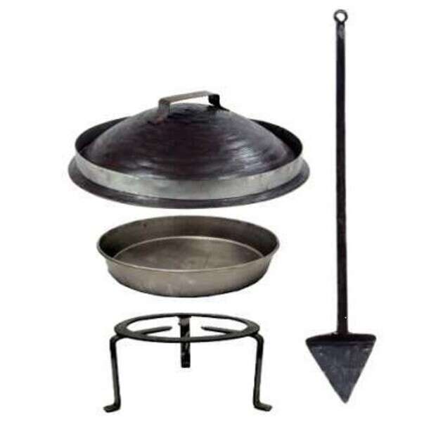 Sač kovani komplet sa tepsijom, tronošcem i mašom 50cm - Slika 2