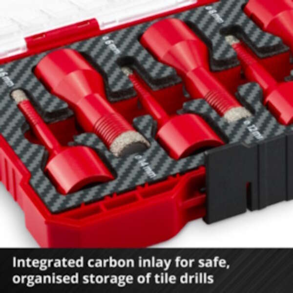 Set dijamantskih burgija M14 suvo bušenje 6-14mm M-Case 7/1 Einhell - Slika 3