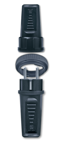 Set pribor za produžni kabel 406/304 crni Aling - Slika 1