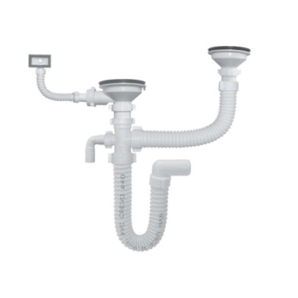 Sifon dvodelne sudopere sa prelivom Ø115 - Slika 1