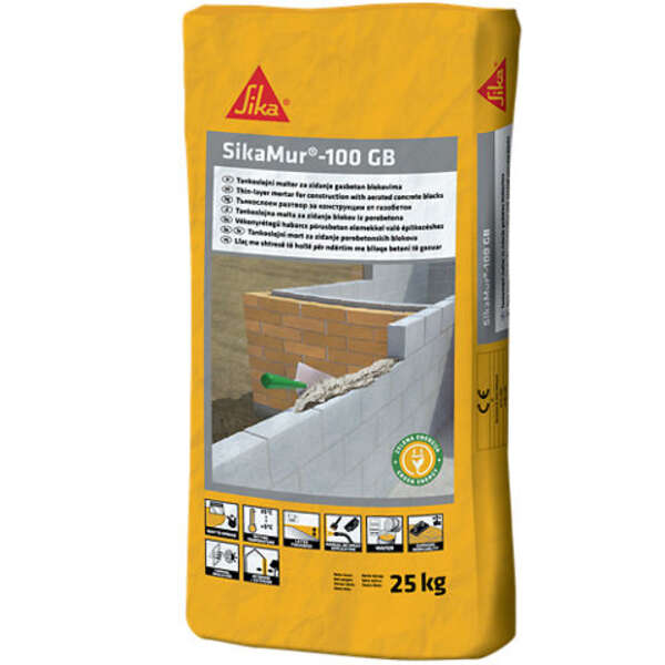 SikaMur 100 GB Bg 25kg Zidarski malter za blokove i opeku - Slika 1