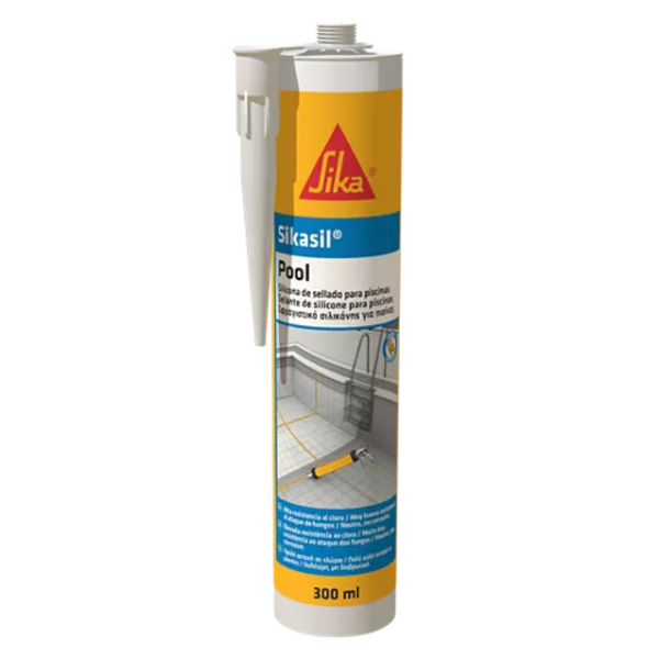 Sikasil POOL 300ml neutralni silikon beli za zaptivanje bazena i vlažnih prostora SIKA - Slika 1