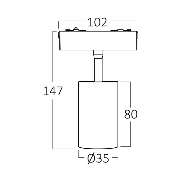 Šinski reflektor magnetni 6W 4000K crni - Slika 3