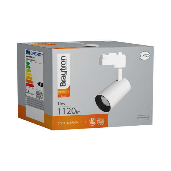 Šinski reflektor monofazni 15W 3000K beli - Slika 3