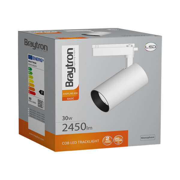 Šinski reflektor monofazni 30W 4000K beli - Slika 3