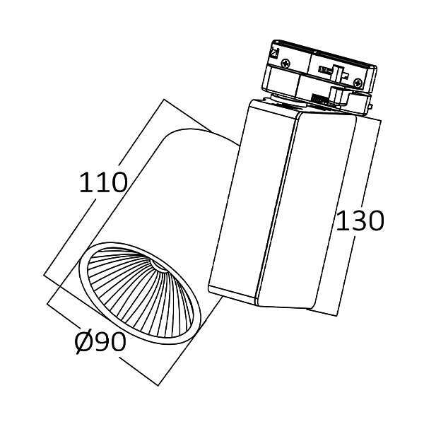 Šinski reflektor monofazni 30W 4000K beli - Slika 4