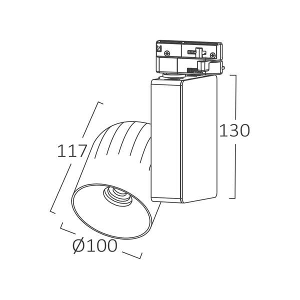 Šinski reflektor monofazni 40W 3000K beli - Slika 5