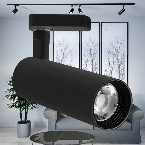 Šinski reflektor trofazni 15W 4000K crni - Slika 2