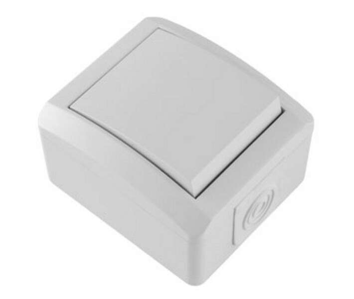 Sklopka dvopolna naizmenična SETQ 10AX/250V bela bezvij. veza - Slika 1