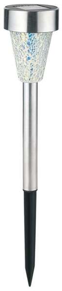 Solarna lampa baštenska mozaik LED 40cm metalik Entac - Slika 1