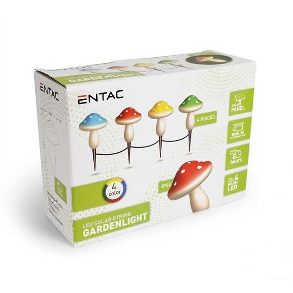 Solarna LED lampa 4 pečurke 4 boje Entac - Slika 3