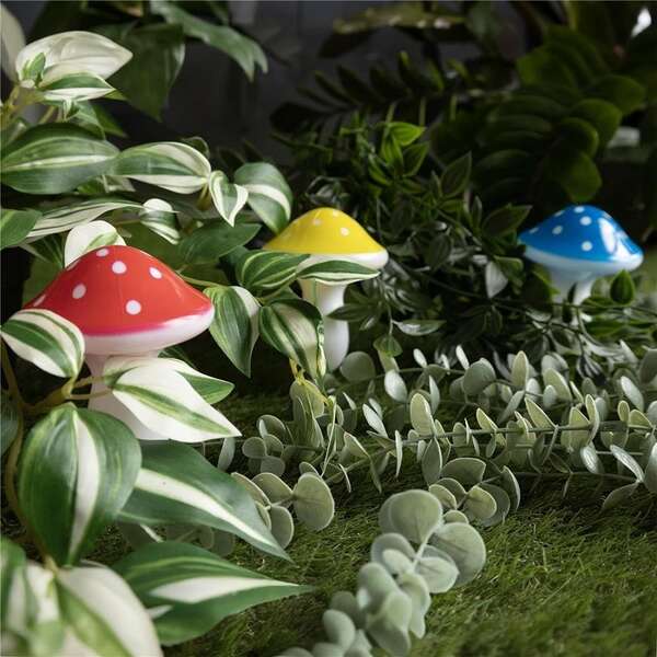 Solarna LED lampa 4 pečurke 4 boje Entac - Slika 2