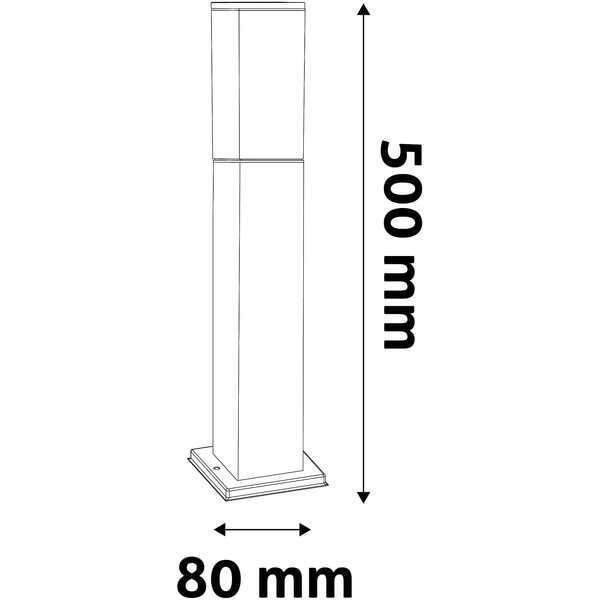 Spoljna stubna lampa Panama 1xE27 500mm IP44 crna - Slika 2