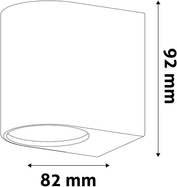 Spoljna zidna lampa Alega 1xGU10 IP44 Crna - Slika 3