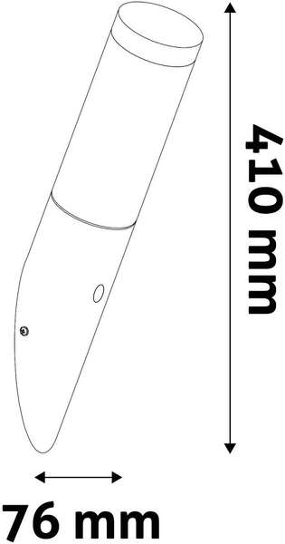 Spoljna zidna lampa Boca 1xE27 senzorom IP44 Crna - Slika 2