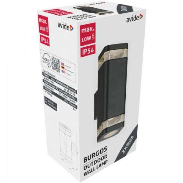 Spoljna zidna lampa Burgos 2xGU10 IP54 - Slika 2