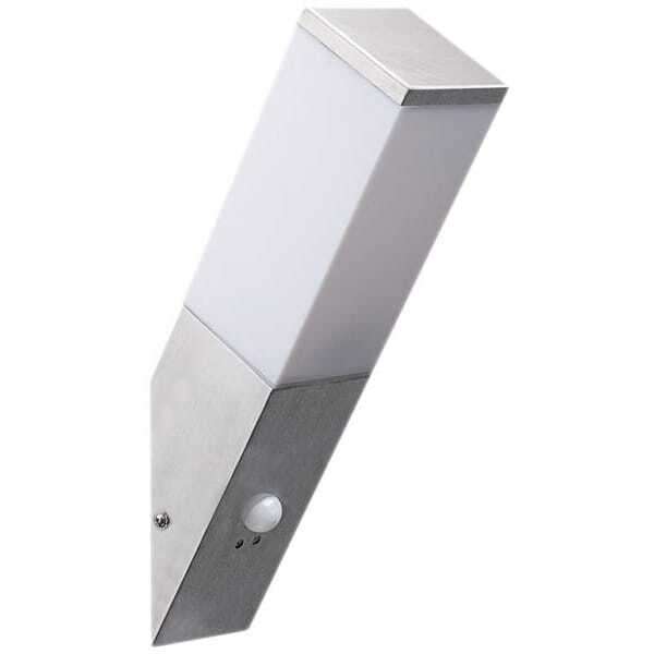 Spoljna zidna lampa Panama 1xE27 sa senzorom Saten-Nikel IP44 - Slika 1