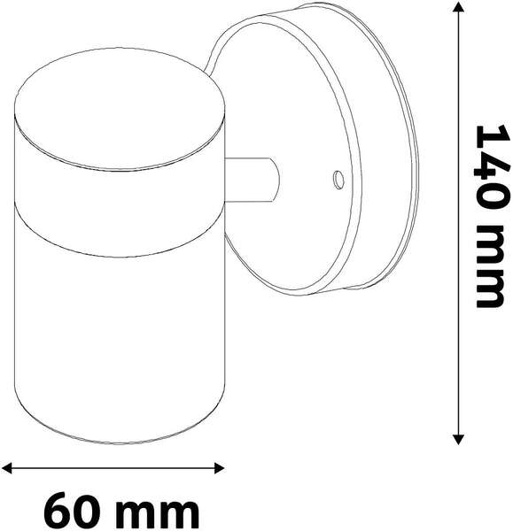 Spoljna zidna lampa Peka 1xGU10 IP44 crna - Slika 2