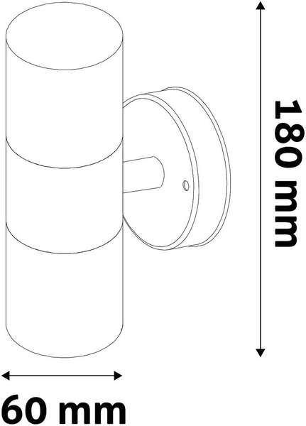 Spoljna zidna lampa Peka 2xGU10 IP44 satin-nikl - Slika 2