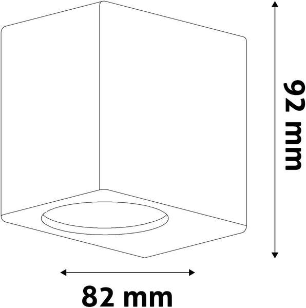Spoljna zidna lampa Vatia 1xGU10 IP44 Crna - Slika 3