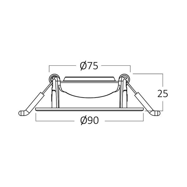 Spot svetiljka 5W 3000K okrugla crna - Slika 6