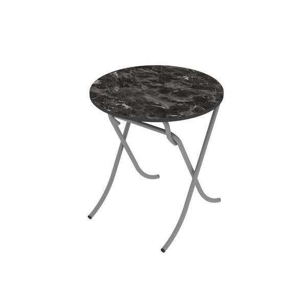 Sto višenamenski sklopivi crni mermer 70cm Alesta - Slika 1