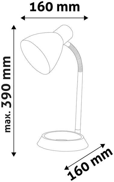 Stona lampa O postolje crna Avide - Slika 3
