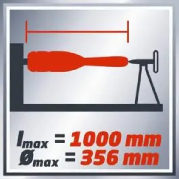 Strug 400W tokarski uređaj za drvo TC-WW 1000/1 Einhell - Slika 8