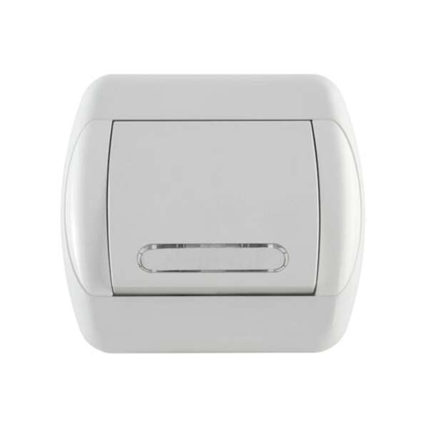 Taster sa pločicom za natpis sa sig.sij. 16A/250V, vijčana veza Royal - Slika 1