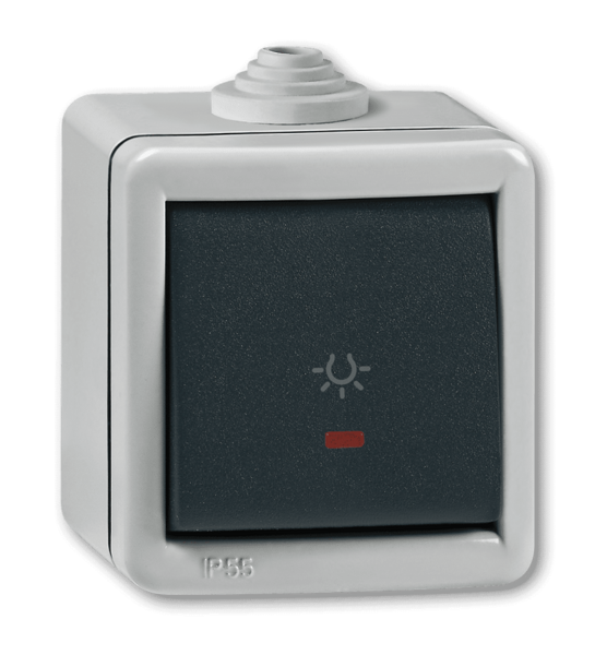 Taster sklopka za svetlo sa indik. Armor 10A/250V - Slika 1