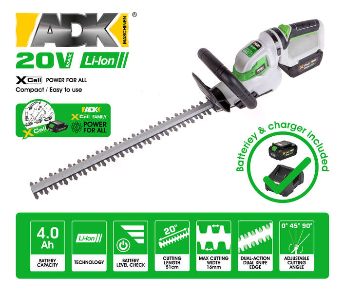Aku testera za živu ogradu 20V SF8A612 ADK - Slika 1