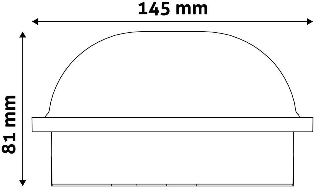 Triton-O brodska lampa 20W 4000K IP65 crna s pregradom - Slika 3
