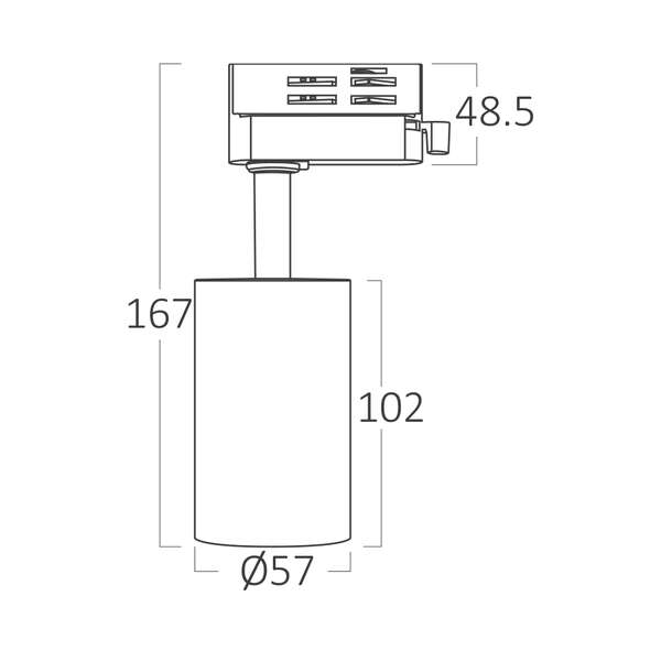Trofazni šinski reflektor crni GU10 - Slika 5
