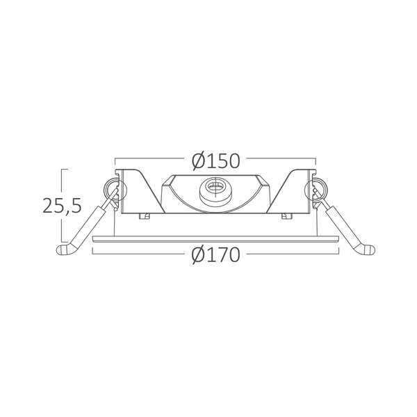 Ugradni LED panel 12W 6INC 3000K beli IP40 - Slika 6