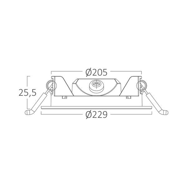 Ugradni LED panel 18W 8INC  3000K beli IP40 - Slika 5