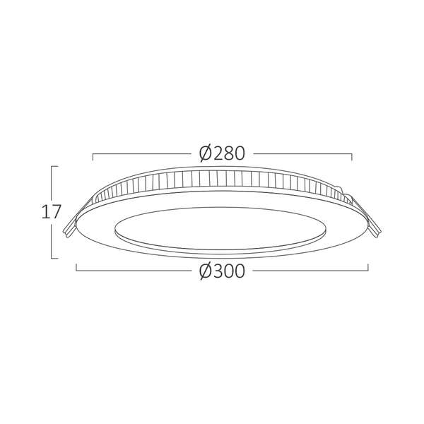 Ugradni LED panel 24W 10INC 3000K beli - Slika 6