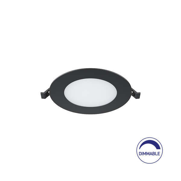 Ugradni LED panel 6W 4INC 3000K crni - Slika 1