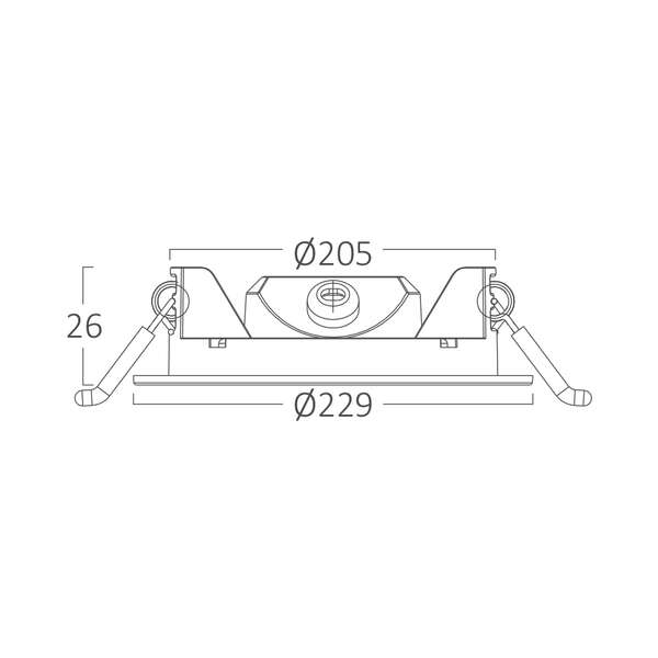 Ugradni LED panel dimabilni 18W 8INC 6500K crni - Slika 5