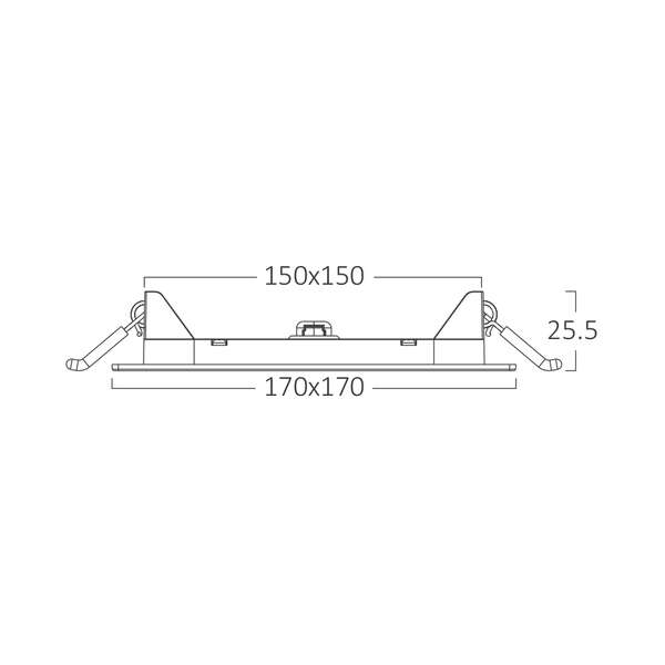 Ugradni LED panel kvadratni 12W 6INC 3000K beli IP40 - Slika 5