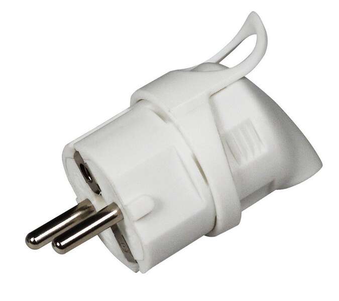 Utikač šuko 16A 250V L beli - Slika 1